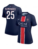 Paris Saint-Germain Nuno Mendes #25 Domácí Dres pro Dámské 2024-25 Krátký Rukáv